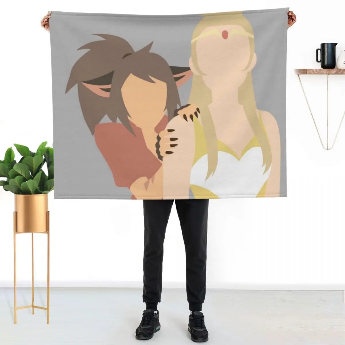 Future Catradora Vector Art Throw Blanket Winter beds Softest heavy to sleep Luxury St Soft Plaid Comforter Blankets