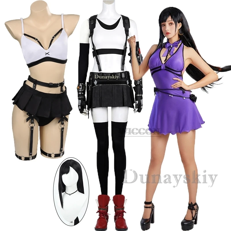 

Tifa COSPLAY Final Fantasy VII Remake Tifa Lockhart Cosplay Costume Adult Women Girls Halloween Carnival Costumes sexy Uniform