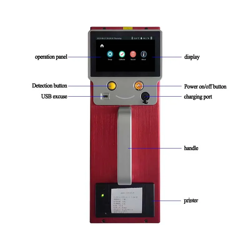 High Quality Portable Retroreflectometer Pavement Marking Construction Machinery 1 Year Warranty IP55 Protection 16GB Storage