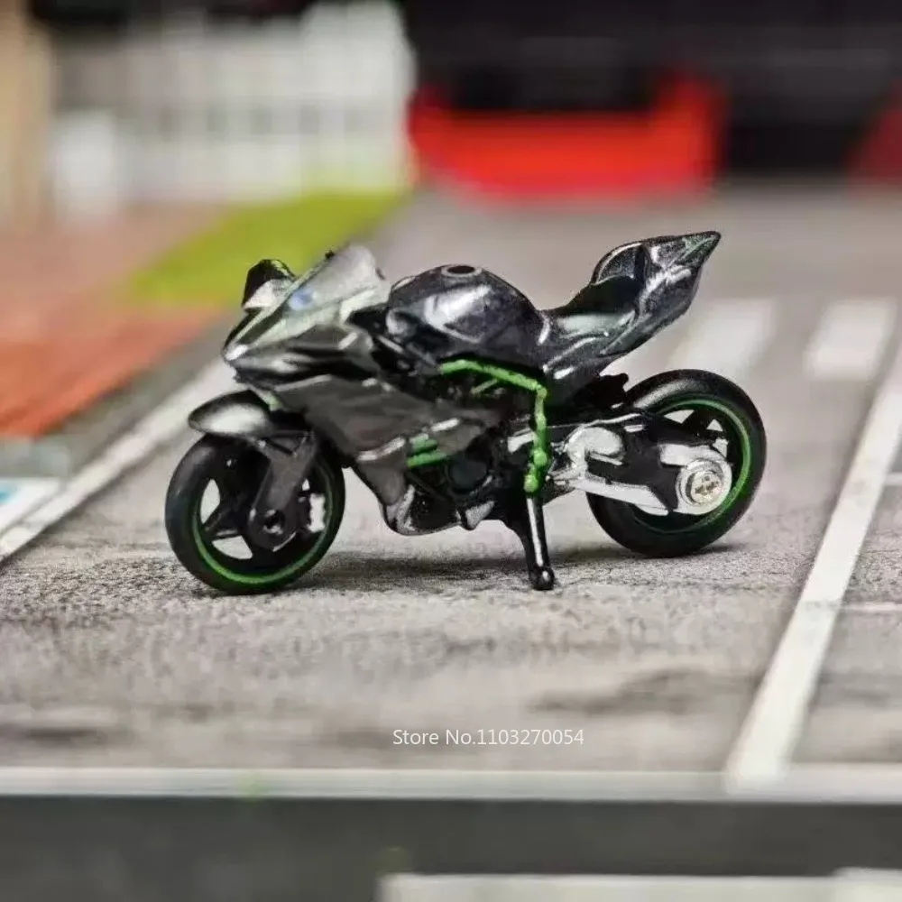 1:64 Kawasaki H2R Druckguss-Modell Legierung Spielzeugauto Miniatur-Motorrad Exquisites Modell mit Gleitenden Rädern Motorrad-Freundgeschenk – Detail 10