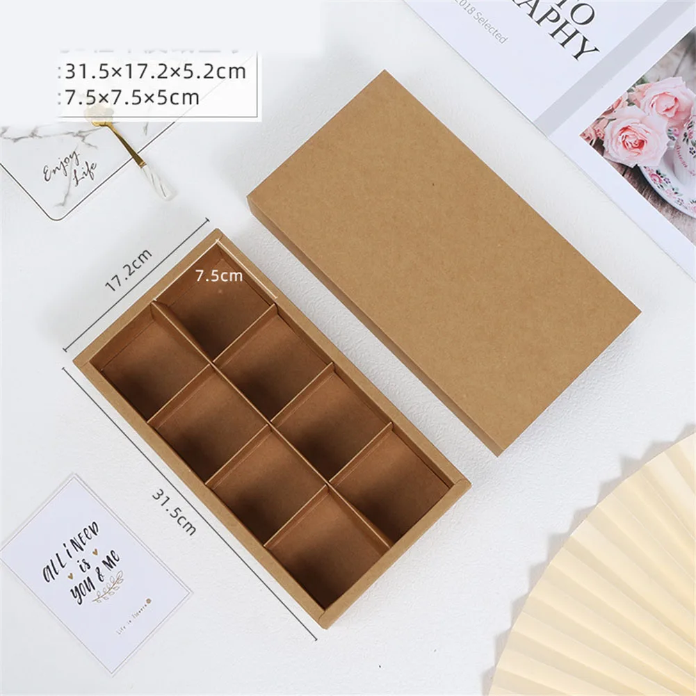 Caixa de Papel Reforçada para Cupcakes com Capacidade para 8 Unidades, Segura Muffins e Mooncakes de 80g para Lembrancinhas de Festa ou Embalagens de Varejo