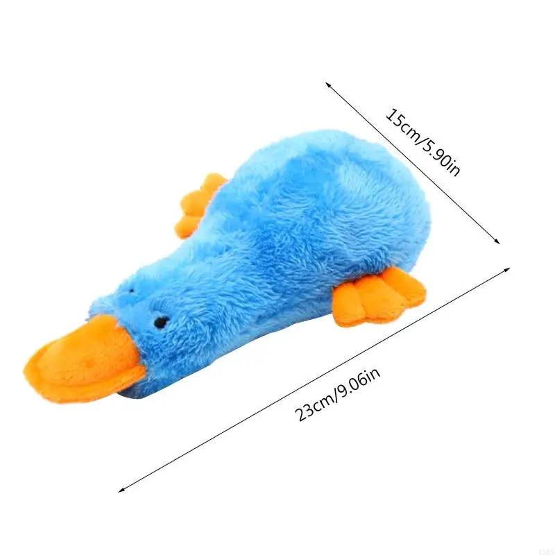 Kxra Dog Plush Sipeak фаршированные щенки Жетья игрушка мягкая шкура и искать для очистки зубов в стиле белой утки