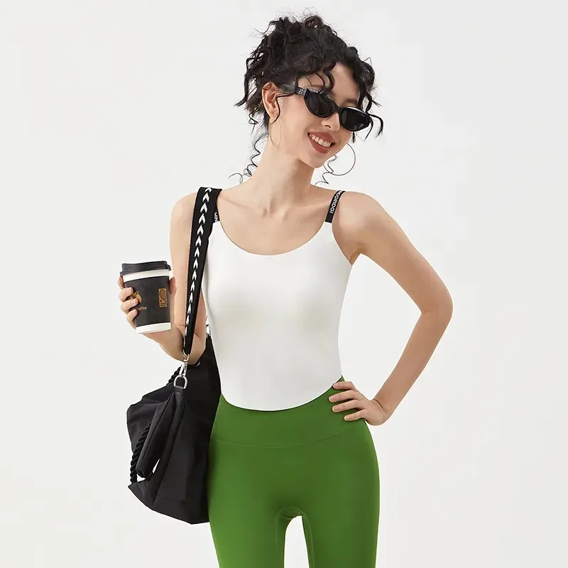 Seamless Soft Support Yoga  Tops Women Padded Sports Bra Wireless Workout Running Camisole