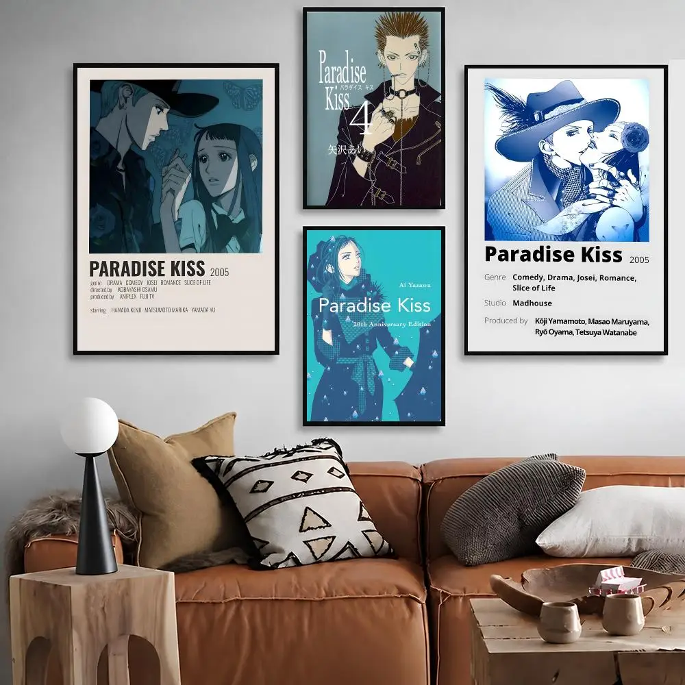 Manga Paradise Kiss Poster  Character Print Japanese Graphic Streaming Film Style Wall Artwork Bedroom Decor
