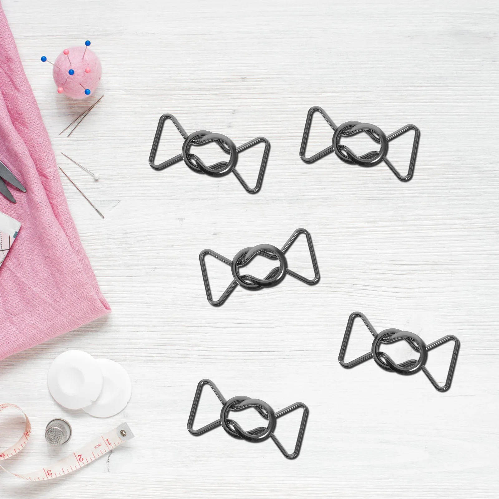 8 مشبك معدني متشابك DIY لاستبدال الحزام معاطف الملابس والاكسسوارات مشبك أجهزة الخياطة