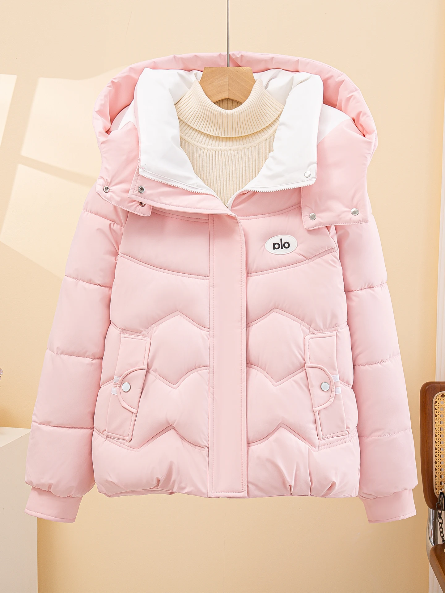 

Женская утепленная зимняя куртка из хлопка в корейском стиле, свободного кроя, на молнии, с подкладкой, стандартная длина рукава