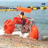 Factory direct sale on sea or lake with 3 big wheels floating bike water bicycle inflatable waterbike for adults