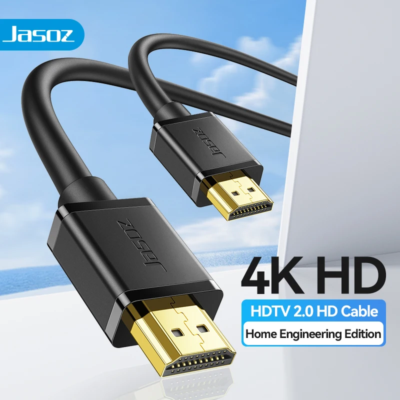 Jasoz 4K HDMI-Compatible Cable for Xiaomi TV Box PS5 PS4 High Speed 4K@60Hz HDMI 2.0 Cable eARC Dynamic HDR 0.5m 1m 2m 3m 5m