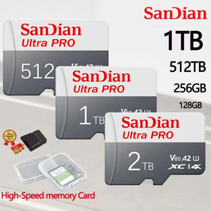 Class 10 Memory Card 128GB Micro TF SD Card High Speed Memory SD Cards 256GB 512GB 1TB For Mobile Phone Desktop Notebook