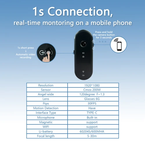 Imagen 2 del producto Cámara de acción WIFI 1080P, cámara montable con carcasa impermeable, cámara para bicicleta, amigable para registros de viaje, acción Vlog, portátil Premium