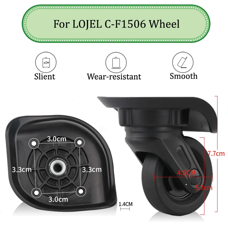 For LOJEL C-F1506 Universal Wheel Trolley Case Wheel Replacement Luggage Pulley Sliding Casters Slient Wear-resistant Repair