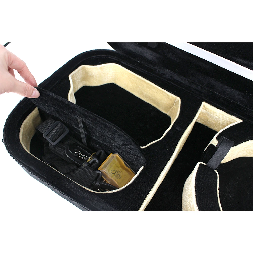 TONGLING Suitable for 15-16.5 Inch Viola Black Canvas Shockproof Grade Portable Viola Case