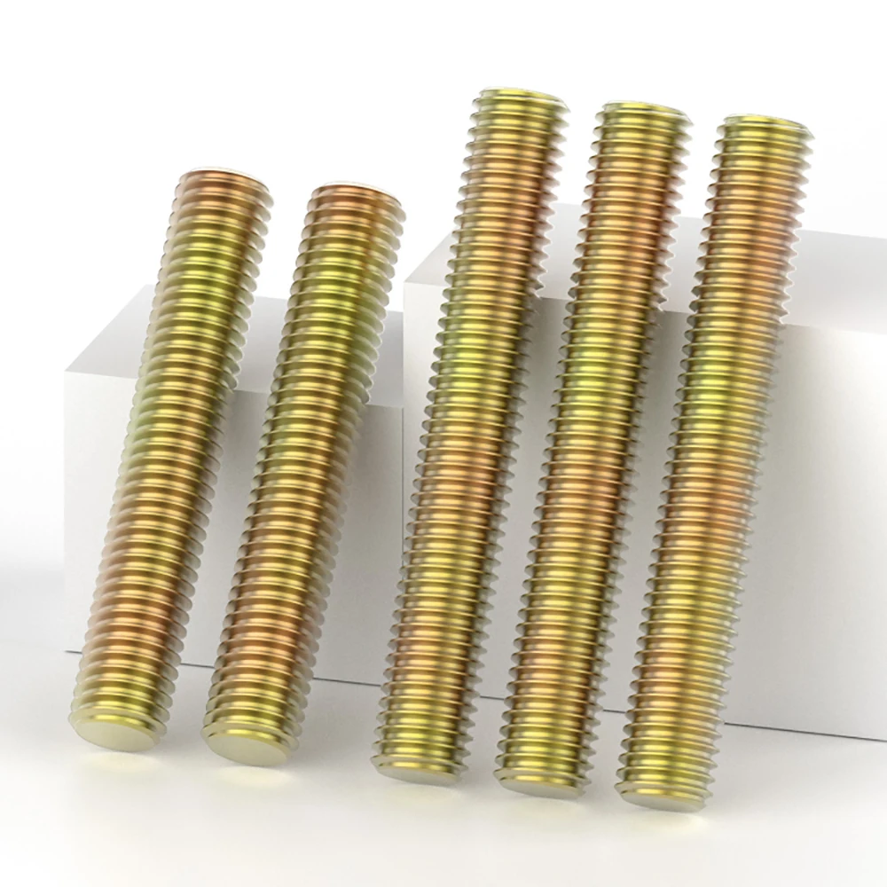 

Carbon steel Color-Coated Zinc Plating Thread Rod M6 M8 Solid Metric Bolt Full Thread Shaft Rod Bar Stud