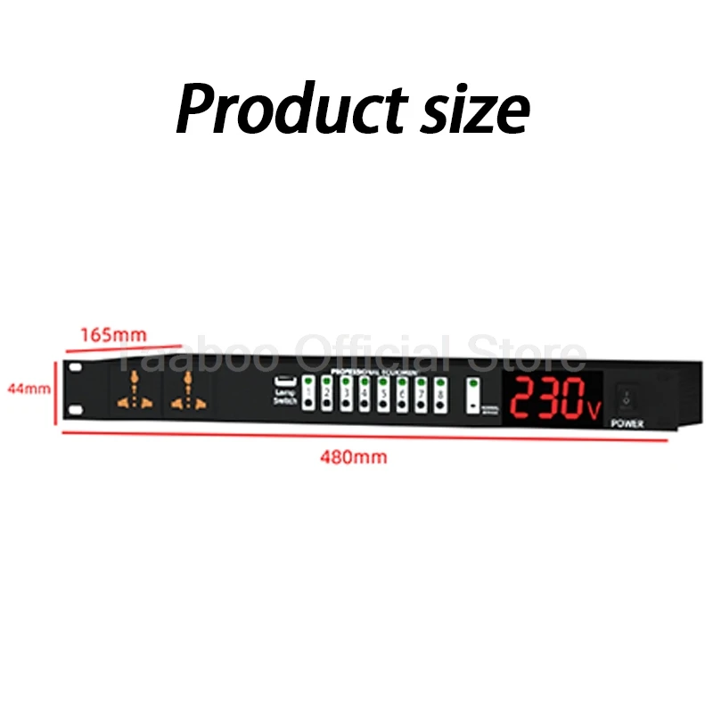Professional 8 Channels Power Sequence Controller 30A High Power Equipment Digital Power Sequencer with Led Voltage Display