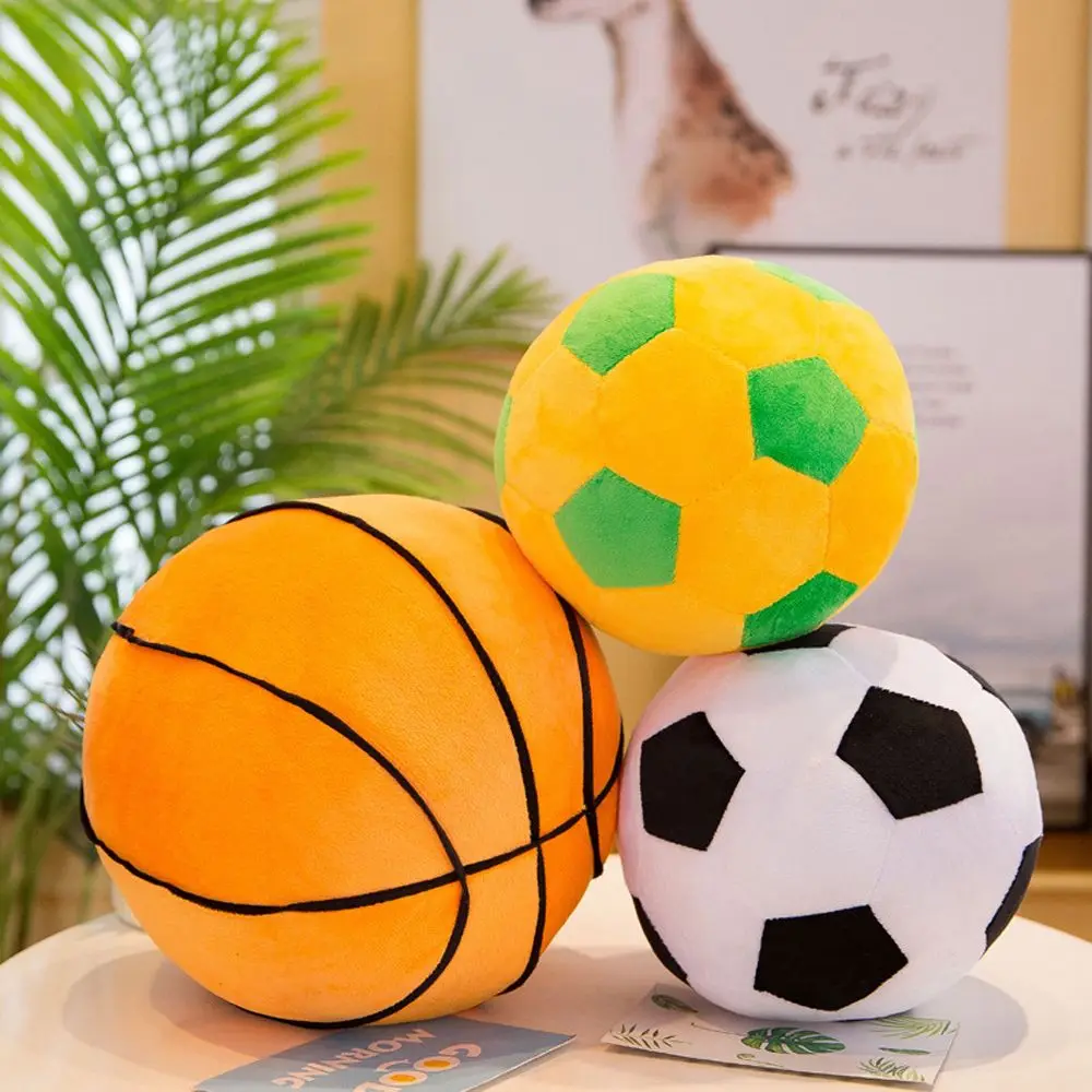 Gift Nap Pillow Room Decoration Kids Toy Football Stuffed Toys Simulation Ball Plush Pillow Basketball Plush Toys Sofa Cushion