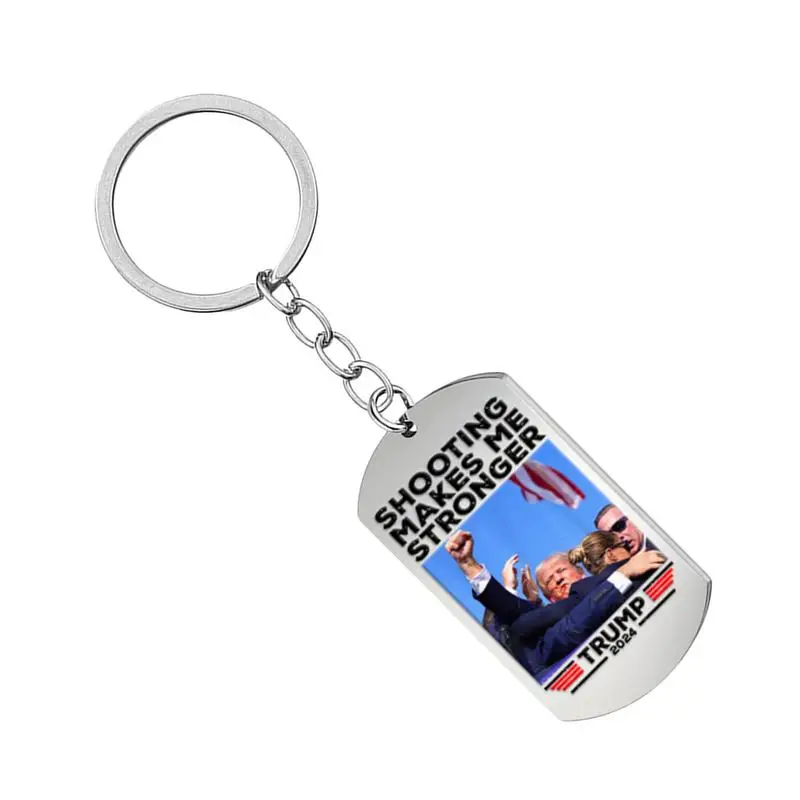 President Election Keychain President Key Chain Stainless Steel President Keychains Rally Party Favors President Keychains For