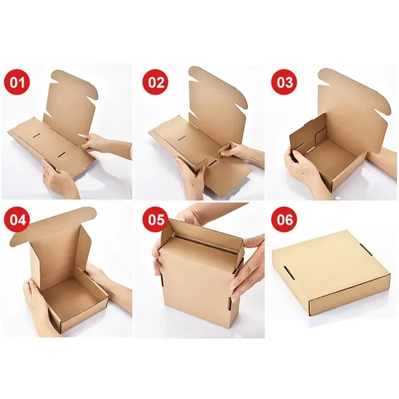 20Pcs Business Use Transport Boxes Super Hard Brown Cardboard Boxes Are Used For Transportation Packaging And Mailing Carton