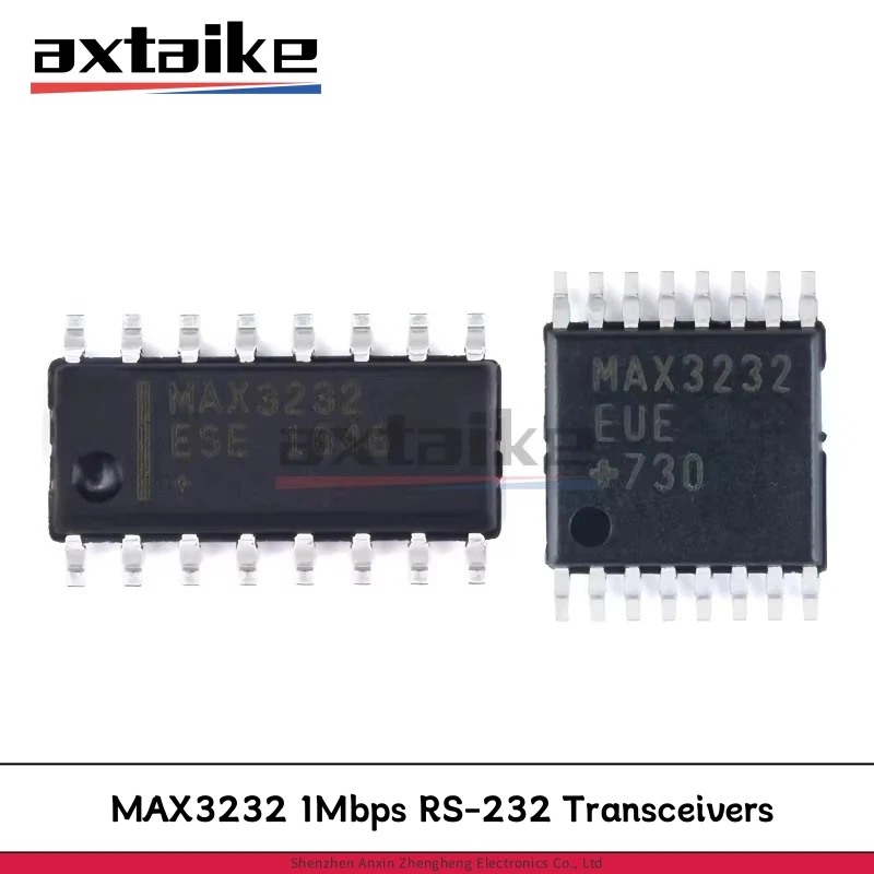 

5PCS MAX3232 SOP16 SSOP TSSOP16 MAX3232CSE MAX3232ESE MAX3232ECAE MAX3232EEAE MAX3232CUE MAX3232EUE 1Mbps RS-232 Transceivers IC