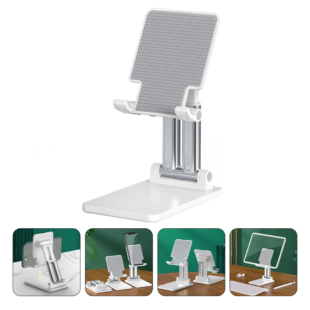 

Foldable Tablet Stand with Adjustable Height Angle Desk Mount Phone Holder Thickened Double Pole Support Tablet Rack Stand