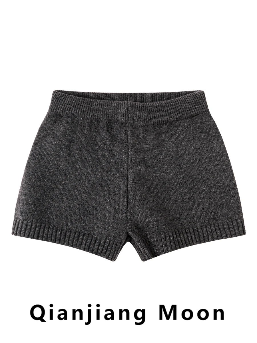 Retro gebreide wijde pijpen wikkel rond broek dames vroege herfst 2025, nieuwe kleine maat afslankende losse veelzijdige ort broek