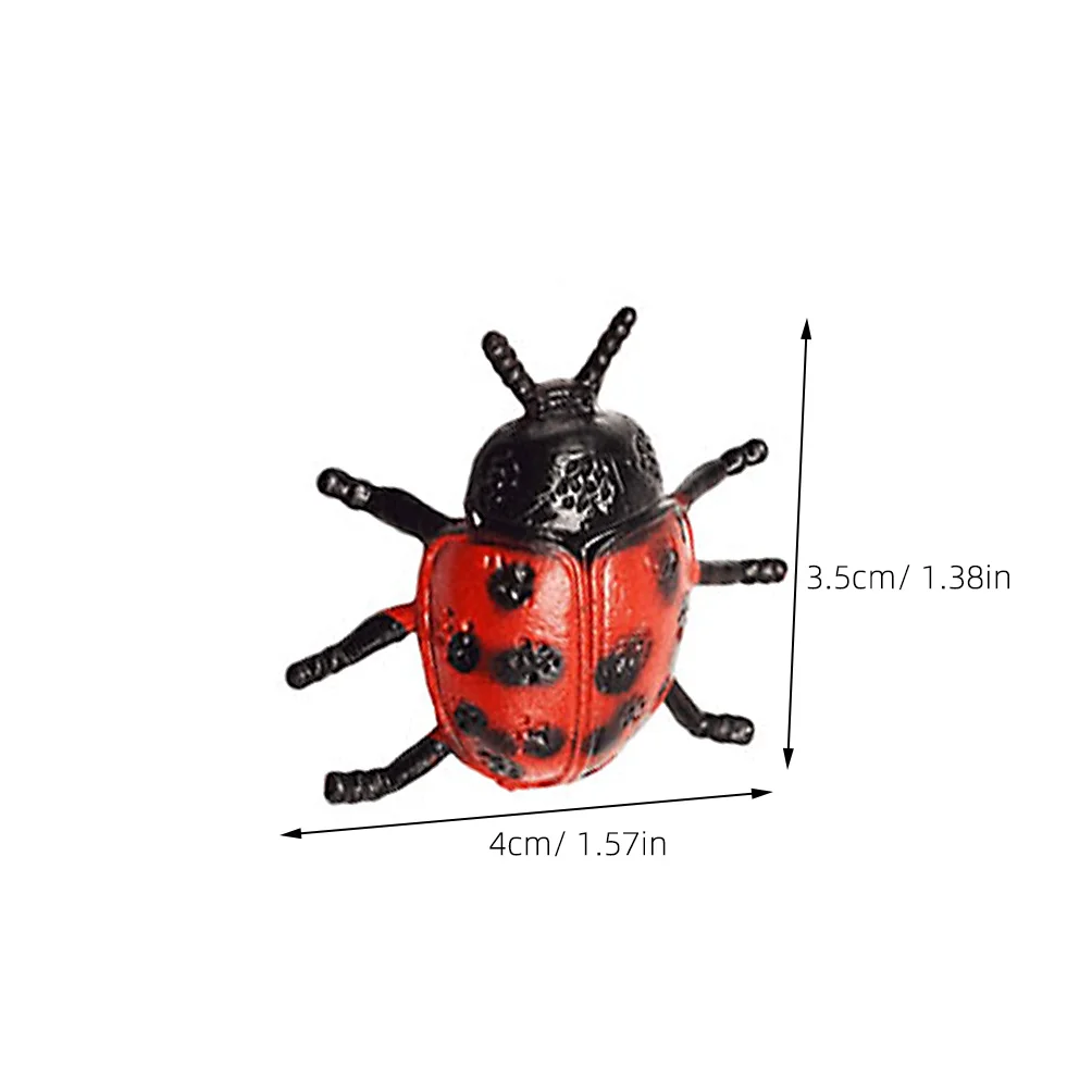 25 pz Pvc simulazione coccinella giocattolo falso Prop Tricky plastica coccinella ragno giocattoli insetti insetti bambino artificiale