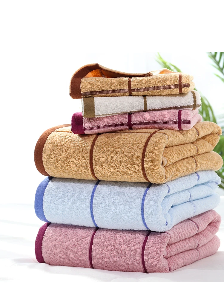 Pure Cotton Bath Towels for Adults Hair Cotton Household Oversized Wrap Towels Soft Absorbent Quickly Dry without Shedding Hair