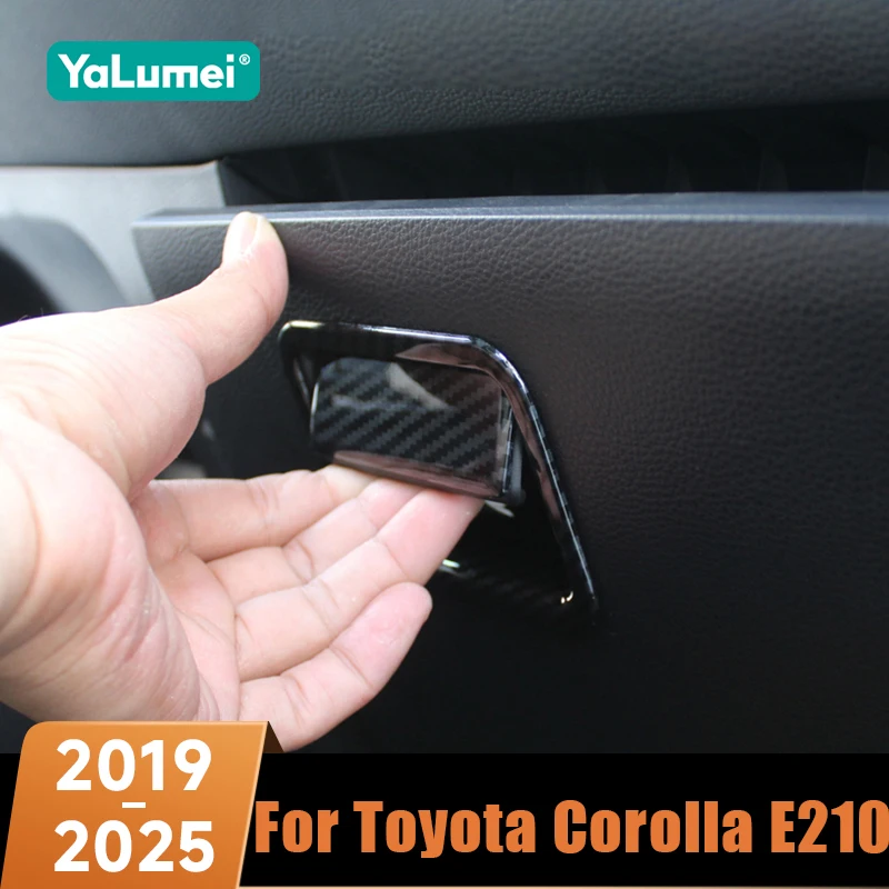 Für Toyota Corolla E210 2019 2020 2021 2022 2023 2024 2025 Hybrid Edelstahl Beifahrer-Handschuhfach Griffverkleidung Aufkleber