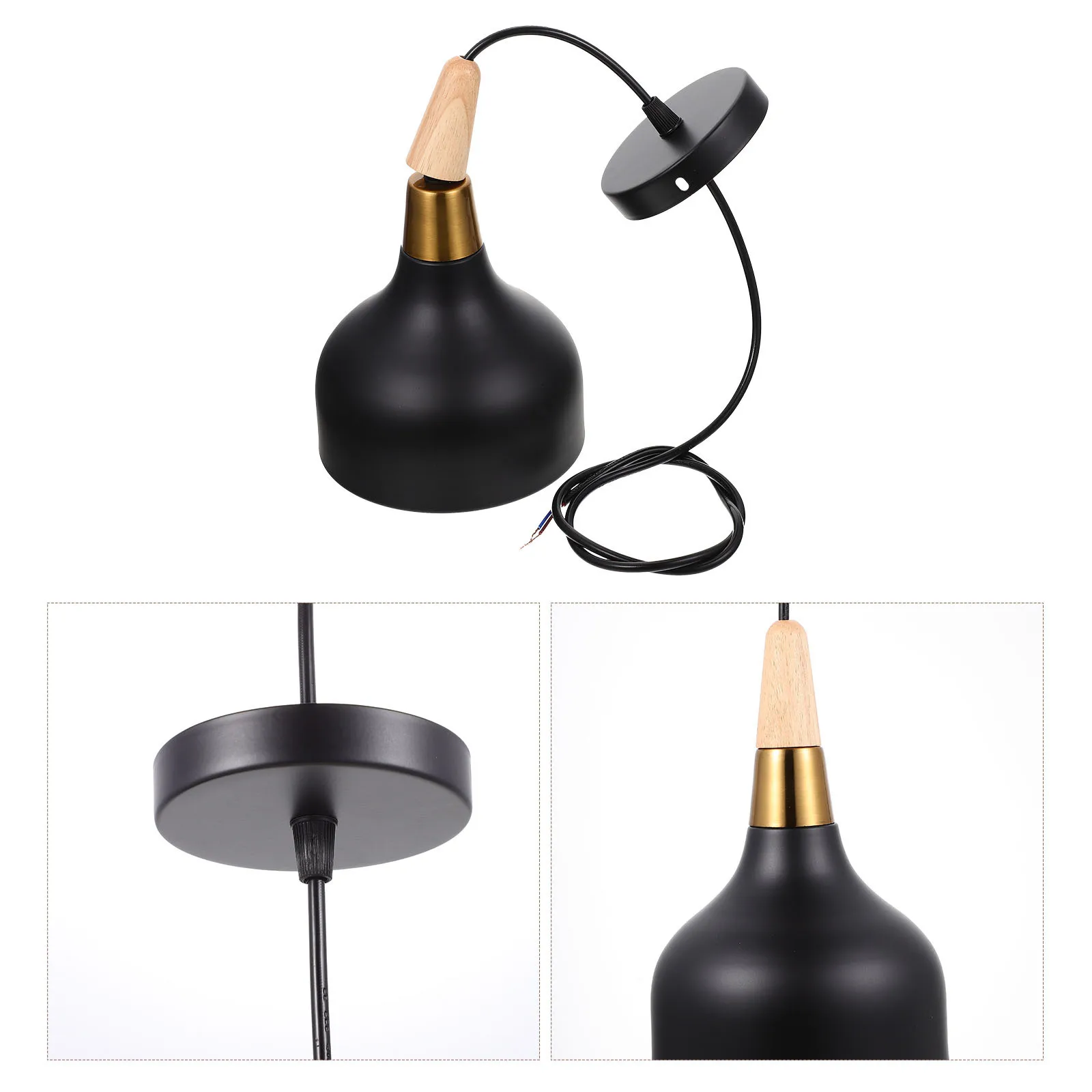 

Bar Ceiling Lamp Single Head Modern Metal Wood Hanging Light Decorative Pendant Lamp for Indoor Use Restaurant Cafe Home