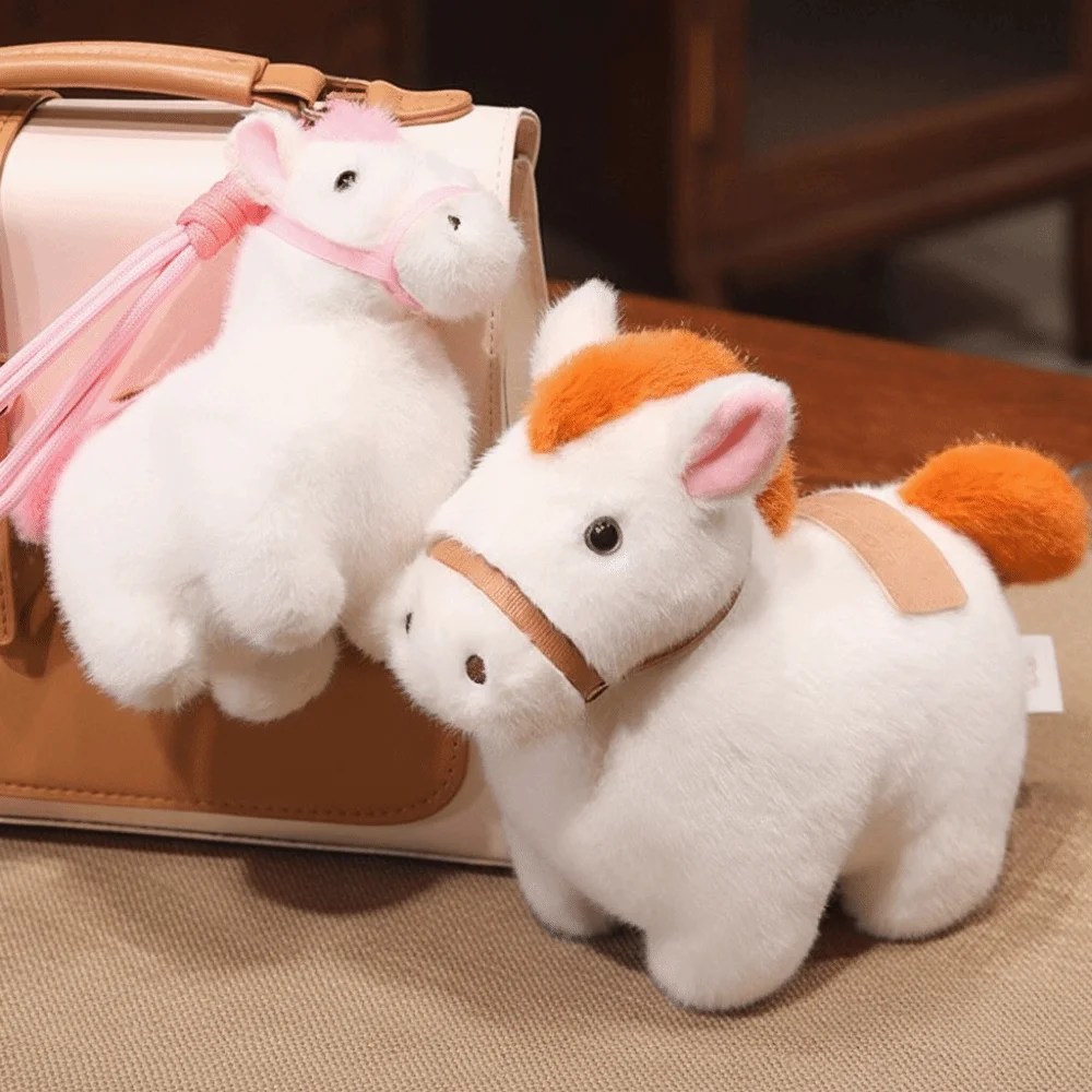 

Милый мультяшный пони, кулон, кукла-трость, кукла-талисман, китайский новогодний подарок, китайский стиль, фаршированная фигурка зодиакального пони, праздничный декор