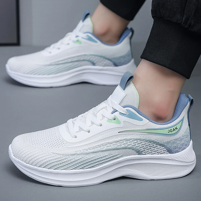 Спортивные туфли для пар, нескользящая повседневная обувь на толстой подошве, легкие и удобные кроссовки для занятий спортом на открытом воздухе больших размеров.