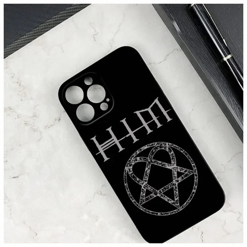 For Iphone 15 Him Ornate Heartagram Phone Case For Iphone 14 12 11 13 Pro Max Mini X XR XS 7 8 14 plus SE 2020 Soft Phone Covers