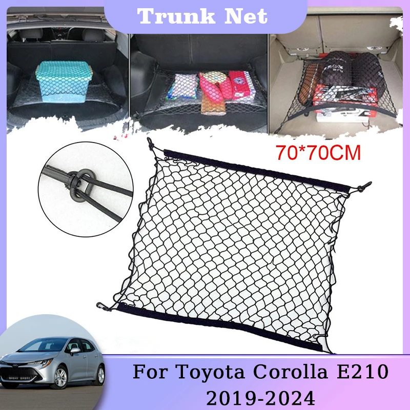 Trunk Storage Net For Toyota Corolla E210 Auris Suzuki Swace 2019 2020 2021 2022 2023 2024 Nylon Mesh Car Rear Luggage Organizer