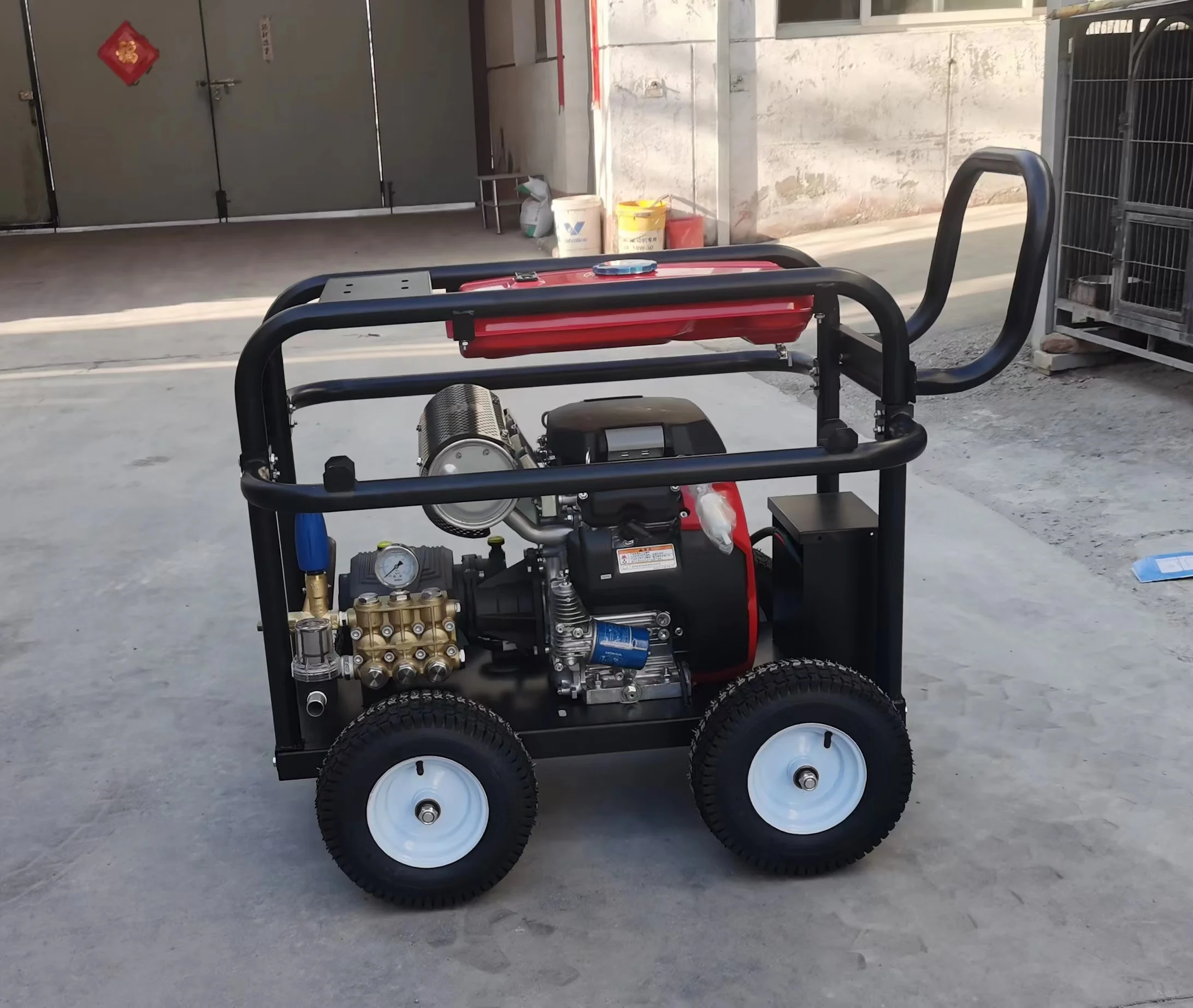 جديد OEM 5000PSI محرك 22HP 350bar الثقيلة الصناعية جهاز تنظيف يعمل بالضغط العالي المياه النفاثة الناسف مضخة آلة غسل سيارات #2