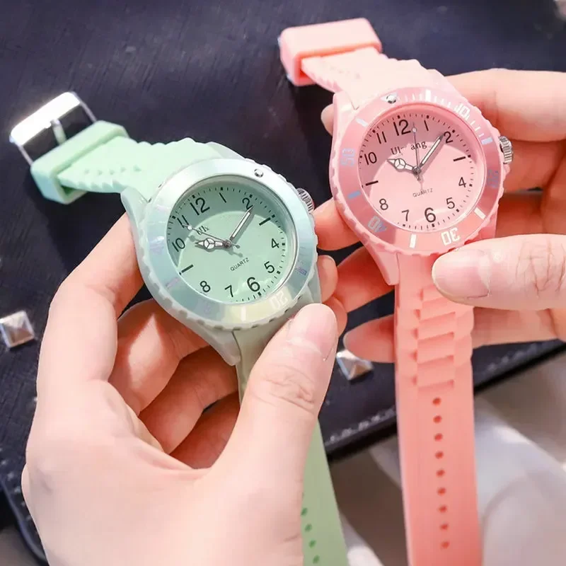 Candy Color Silicone Watches Couple Sports Waterproof Watch Multifunctional Digital Wristwatch Women Men Fashion WristWatches