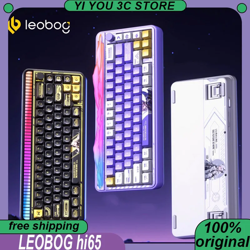 

LEOBOG hi65 Mechanical Keyboard Wireless Tri-mode 66Keys 4000mAh RGB Gasket Hot Swap CNC PC Esports Laptop Gaming Keyboards