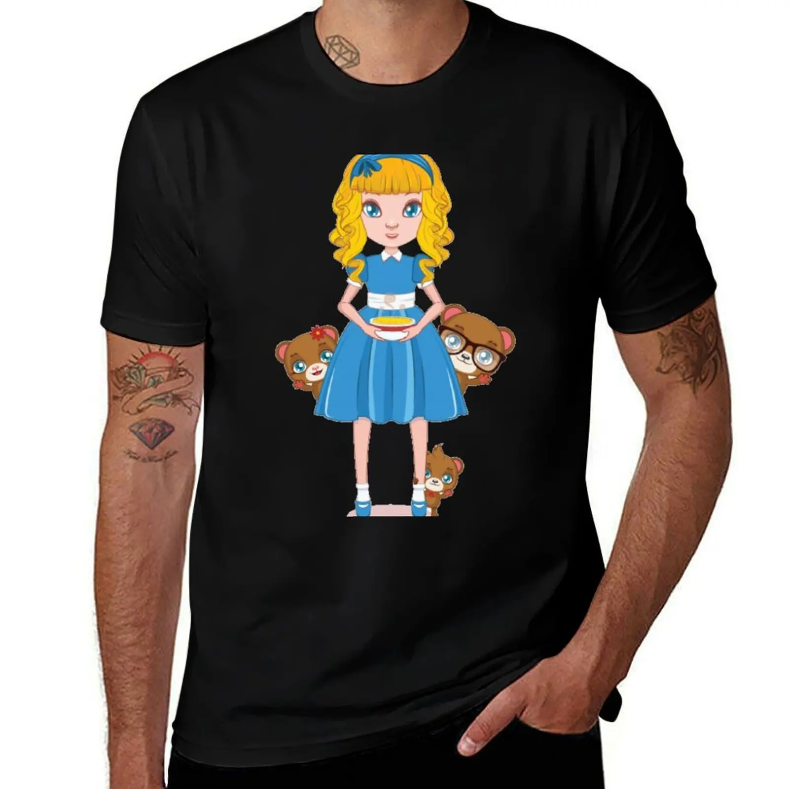 

Goldilocks and the three bears T-Shirt Soft Durable Cotton T-Shirt