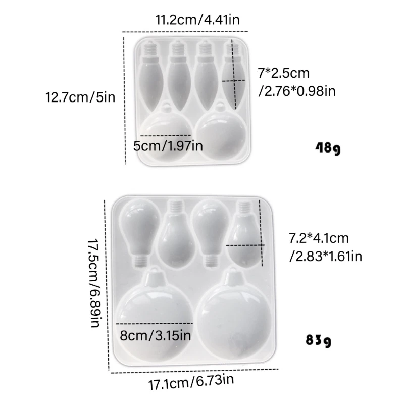 Силиконовая форма для подвески в форме лампочки, форма для изготовления смолы, силиконовая текстура для праздничных украшений и