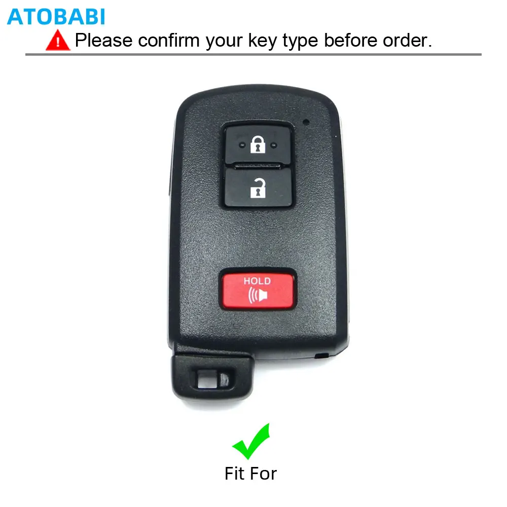 Leather Car Key Cover Bag For Toyota Tacoma Land Cruise 2016 2017 Smart Keychain Remote Fobs Shell Protector Case Auto Accessory