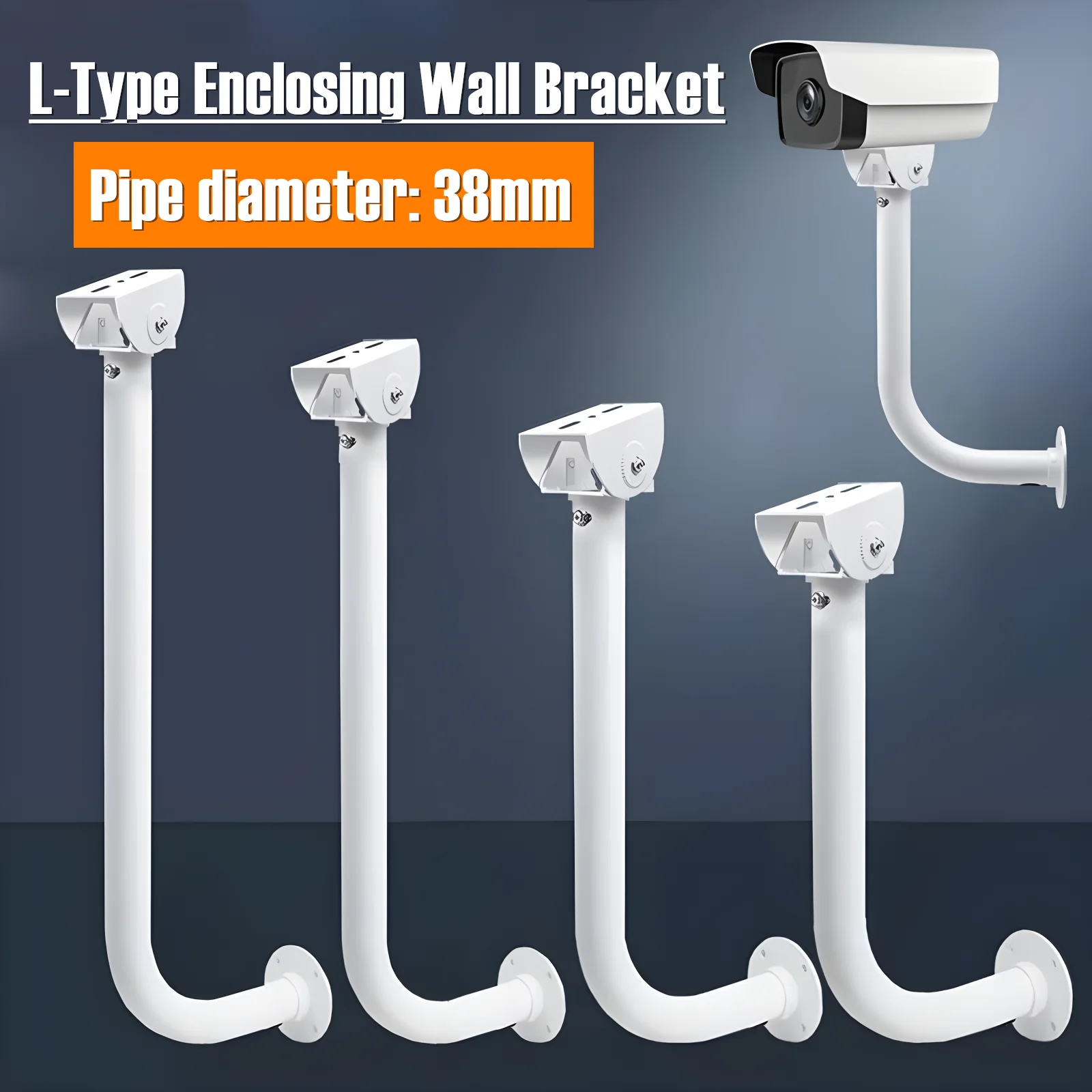 Aluminum Alloy Surveillance Security Camera Bracket Adjustment Side Mount L-shaped Monitoring Wall Bracket 40cm 50cm 60cm Height