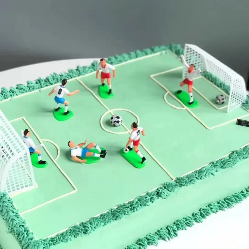 9pcs Soccer Birthday Decoration Game Football Cake Topper Decor Model  Party Happy Birthday  Supplies Children Accessories