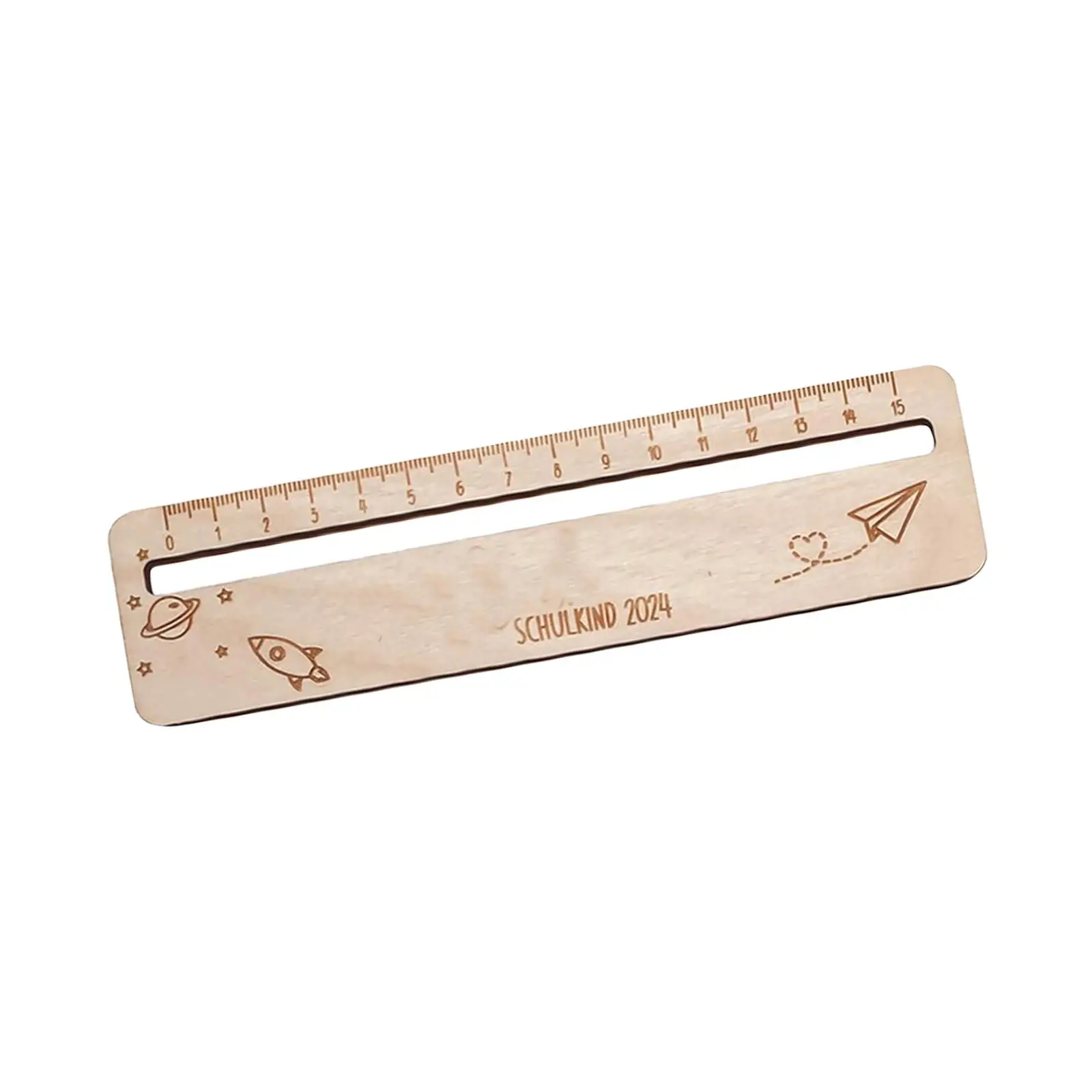 15cm Wooden Cute Cartoon Ruler Straight Stationery Measuring Tool for Student School Drawing