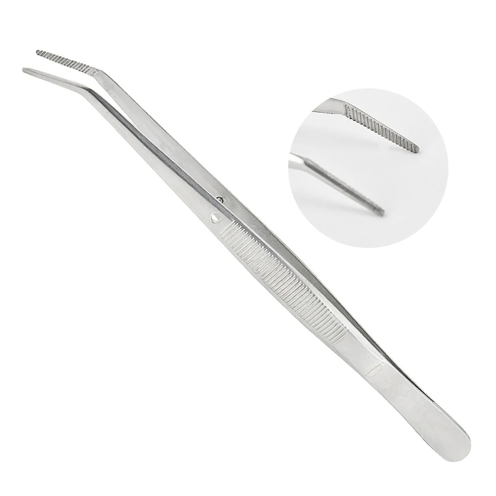 1/5PCSDental Cotton Tweezers Stainless Steel Filling Clip Cotton Roll Nail Art Nippers Professional Medical Surgical Instruments