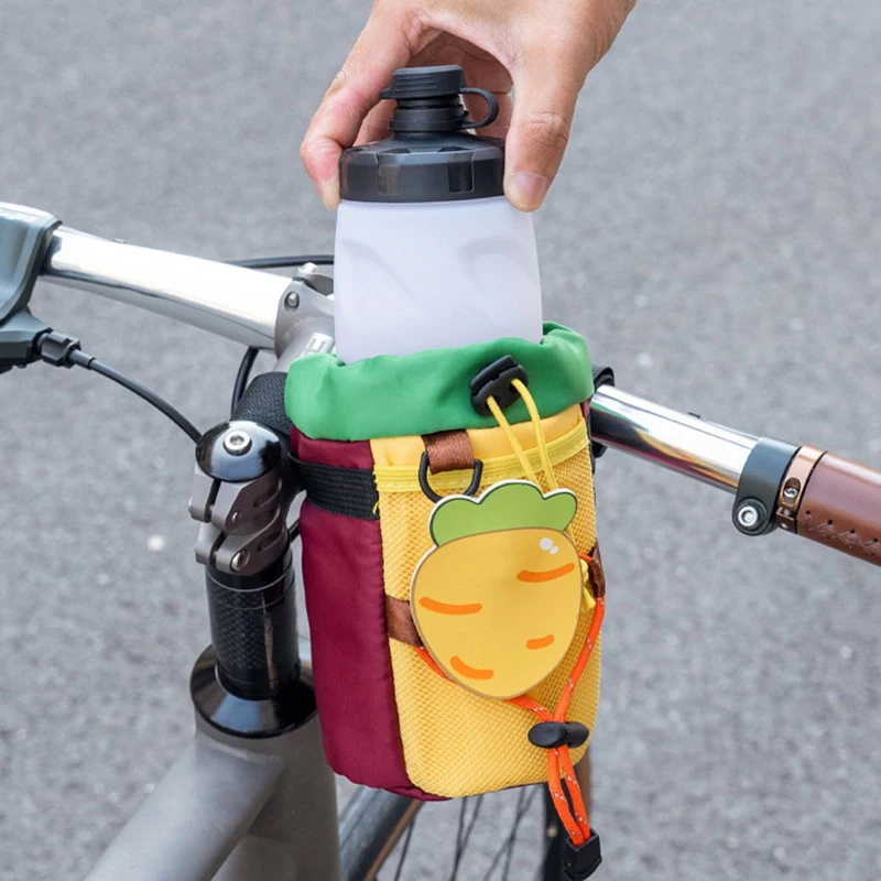 Soporte para botella de bicicleta, bolsa portabotellas para agua, hervidor aislado, bolsa para manillar de bicicleta de carretera, accesorios