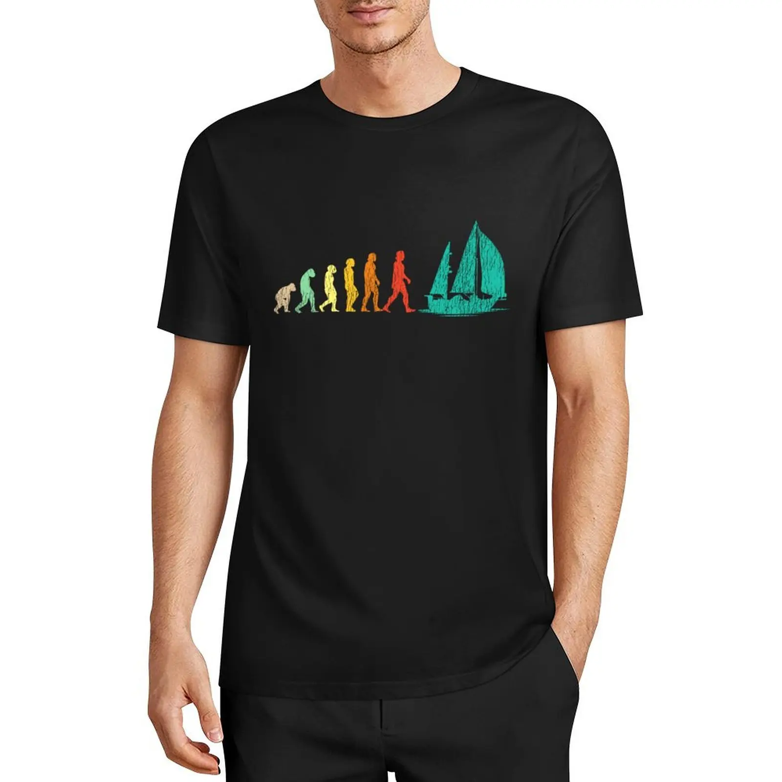 Sailing Sailboat Evolution Retro Vintage T-Shirt sublime custom shirt sweat cute tops t shirt men