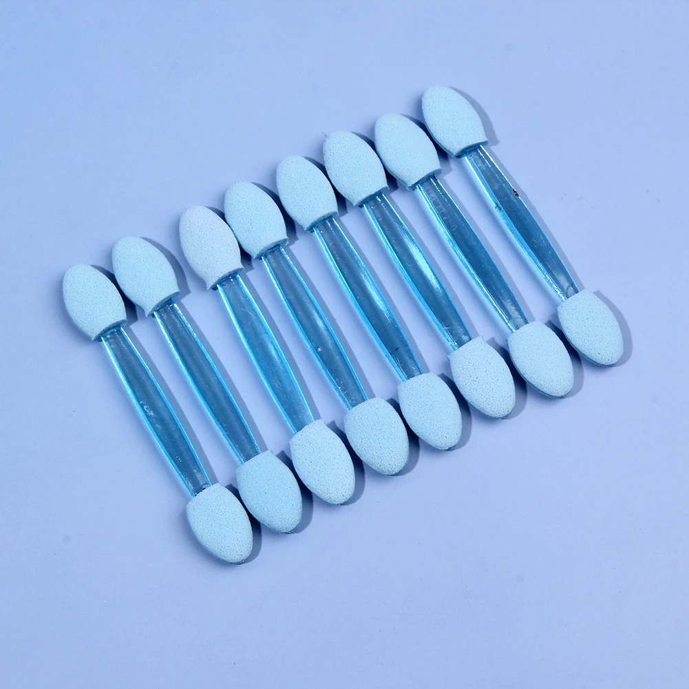 50 قطعة من فرش ظلال العيون إسفنجة مزدوجة الجوانب للنساء، أداة توزيع مستحضرات التجميل، هدية للنساء