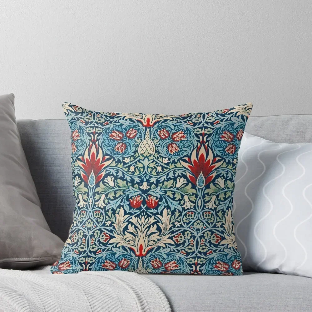 

Snakeshead Pattern by William Morris original blue Throw Pillow Pillowcase Sitting Cushion pillow