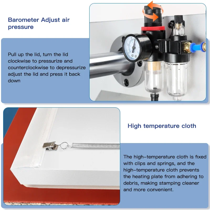 

Dual Electric Slide Hot Stamping Heat Press Machine for T - Shirt Garment Heat Transfer Plate for Printing Labels