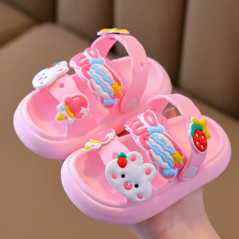 Sandali estivi scarpe per bambini scarpe antiscivolo per bambini neonate cartone animato sandali con coniglio carino Infantil ragazzi scarpe da