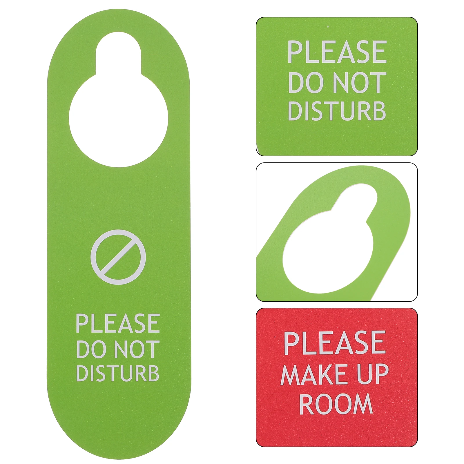 

6pcs Hanging Tag Hotel Room Sign Make Up Please Do Not Disturb Door Hanger Clear Printing For Hotel Bar Cafe Door Handle