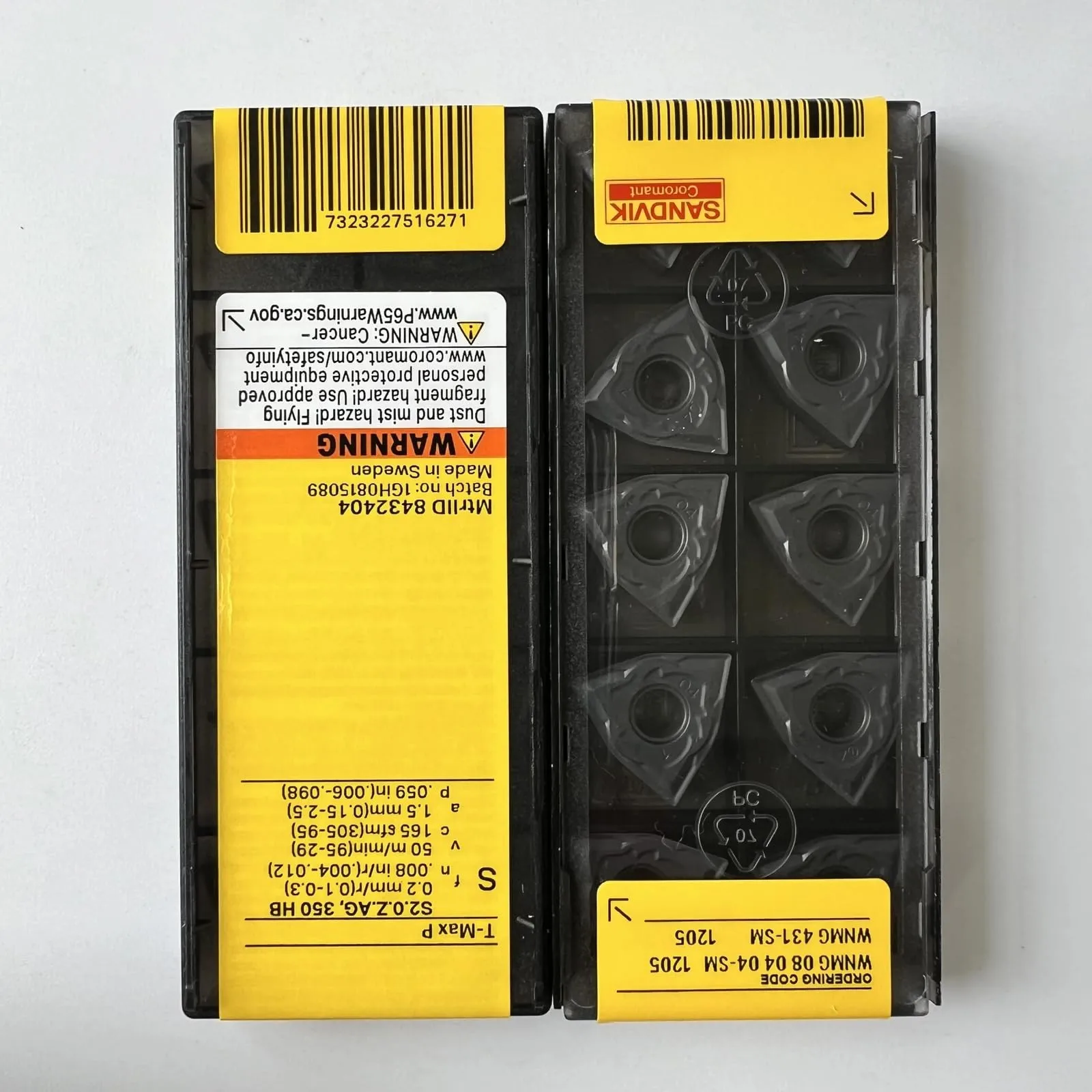 

SANDVIK / WNMG080404-SM 1205 / Лезвие с ЧПУ из твердого сплава, 10 шт.